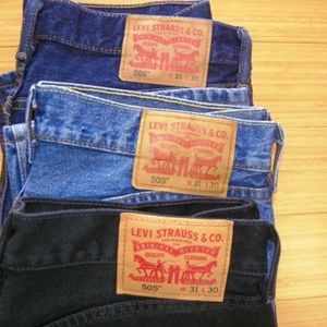 Men’s Levi’s Denim Jeans 31x30 style 505 3 pr.